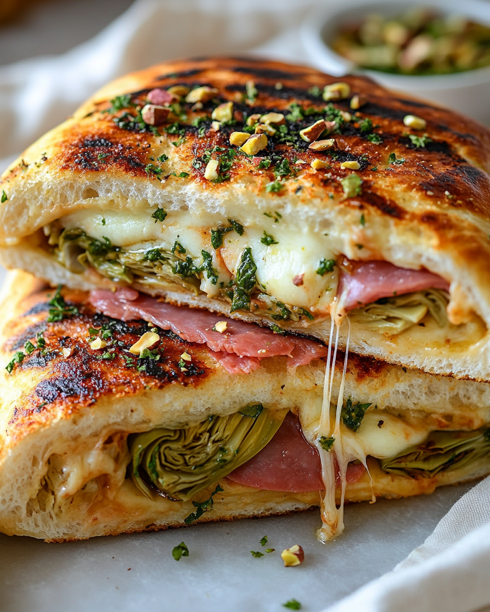 Panuozzo Mortadella e Carciofi à la mortadelle et artichauts