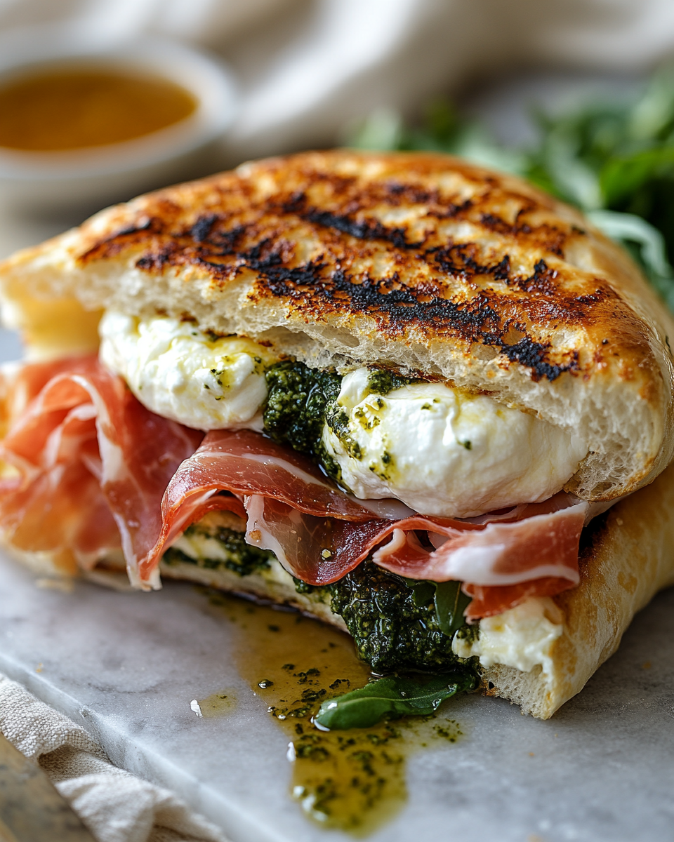 Panuozzo Parma à la burrata et jambon cru